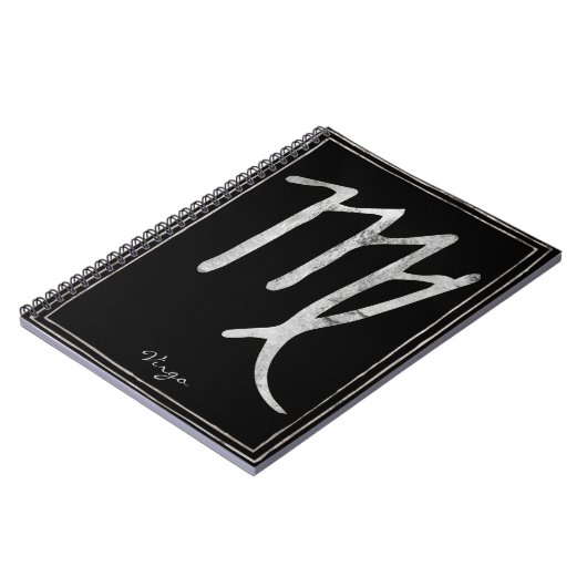 Maagdenzilvervormd astrologiesymbool notitieboek (Linkerzijde)