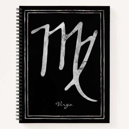Maagdenzilvervormd astrologisch symbool nr. notitieboek (Voorkant)