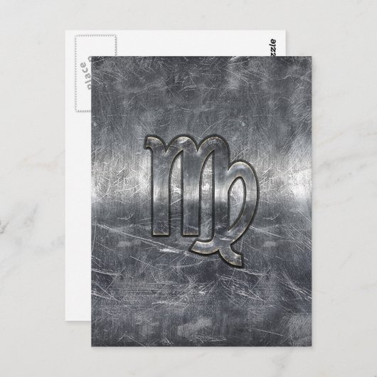 Maagdijk Teken Grunge Distress Style Briefkaart (Voorkant / Achterkant)