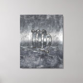 Maagdijk Teken Grunge Distress Style Canvas Afdruk (Voorkant)