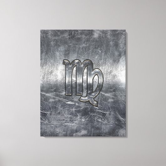 Maagdijk Teken Grunge Distress Style Canvas Afdruk (Voorkant)