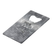 Maagdijk Teken Grunge Distress Style Creditkaart Flessenopener (Voorkant Gekanteld)