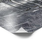 Maagdijk Teken Grunge Distress Style Foto Afdruk (Hoek)