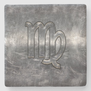 Maagdijk Teken Grunge Distress Style Stenen Onderzetter