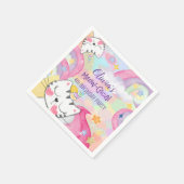 Maaggisch caticorn verjaardagsapkin servet (Hoek)