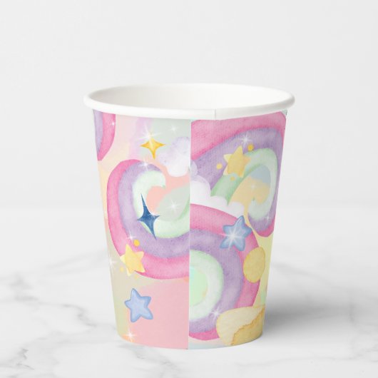 Maaggisch caticorn verjaardagsbekertje papieren bekers (Rechts)