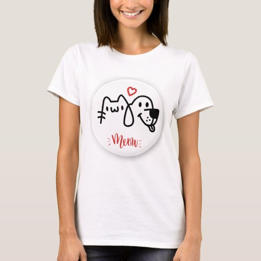 Maaghart | Schattige Cat Lover T-shirt (Voorkant)