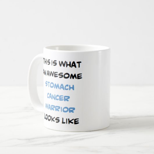 maagkanker, geweldige koffiemok (Voorkant links)