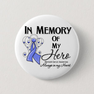 Maagkanker in geheugen van mijn heldhaftige ronde button 5,7 cm