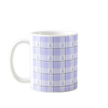 Maagkankerbewustzijn geruite Periwinkle lint