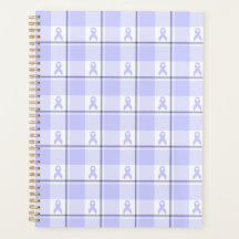 Maagkankerbewustzijn geruite Periwinkle lint