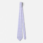 Maagkankerbewustzijn Geruite Periwinkle Lint Stropdas (Voorkant)