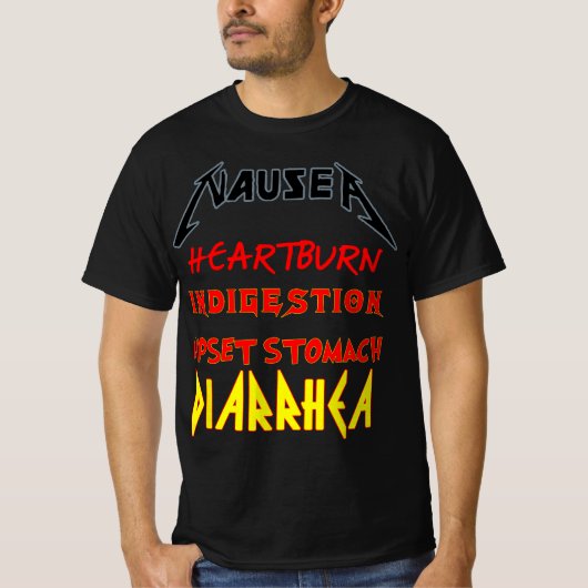 maagklachten grappig perfect Nausea band t - shirt (Voorkant)