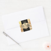 Maagse elegante logo honingpot vierkante sticker (Envelop)
