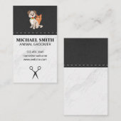 Maagstone-pet-groeidog pictogram | Leder Visitekaartje (Voorkant / Achterkant)