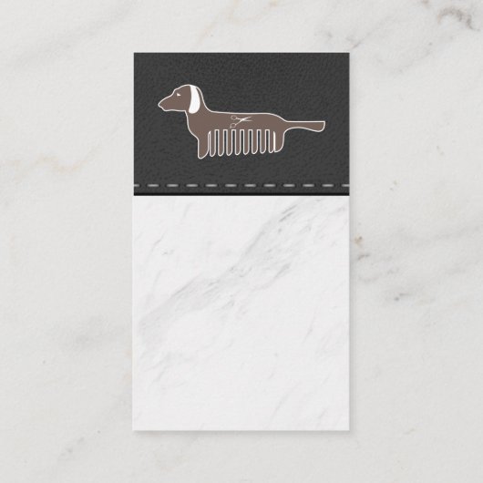 Maagstone-pet-groeidog pictogram | Leder Visitekaartje (Achterkant)