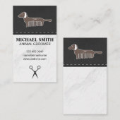 Maagstone-pet-groeidog pictogram | Leder Visitekaartje (Voorkant / Achterkant)