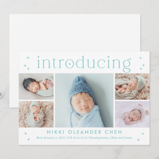 Maagtijdbewerkbare kleurweergave Aankondiging gebo (Voorkant / Achterkant)