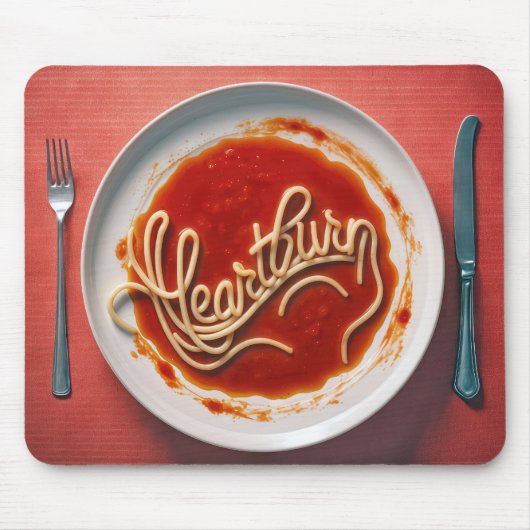 Maagzuur spaghetti diner muismat (Voorkant)