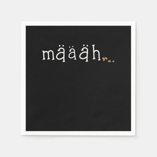 Maah Cute Funny Goat Lover Animal Boerderij Gift Servet (Voorkant)