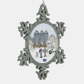 maai je gras tin sneeuwvlok ornament (Links)