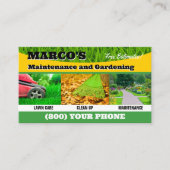 Maaien en gazon zorg Visitekaartje (Voorkant)