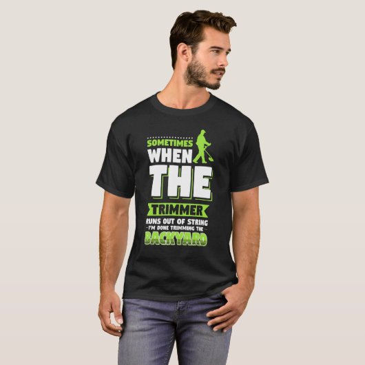 maaien gazon landschap trimmer t-shirt (Voorkant volledig)