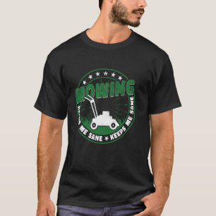 Maaien houdt me gezond vintage gras tuinman mannen t-shirt