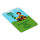 Maaien in gazon maaier verjaardagsfeestje magneet (Rechterzijde)