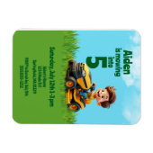 Maaien in gazon maaier verjaardagsfeestje magneet (Horizontaal)