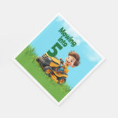 Maaien in Lawn Mower Verjaardagsfeest Servet (Hoek)