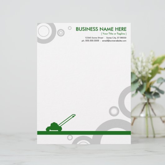 maaien van groene ringen briefhoofd (Staand voorkant)