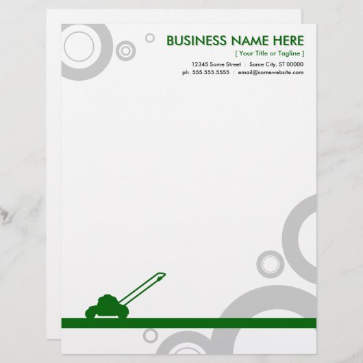 maaien van groene ringen briefhoofd (Voorkant / Achterkant)