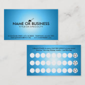 maaigoute met blauwe gloed klantenkaartje (Voorkant / Achterkant)