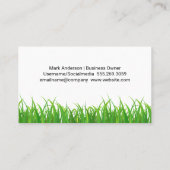 Maaimachine snijden | Gras | Tuinarchitecten Visitekaartje (Achterkant)