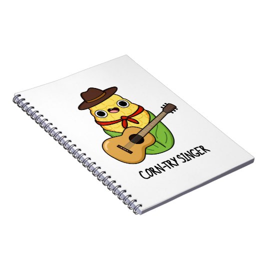 Maaizanger Funny Corn Pun  Notitieboek (Rechterzijde)