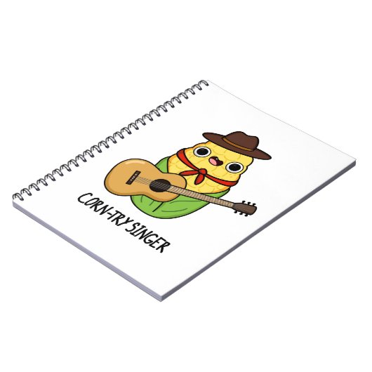 Maaizanger Funny Corn Pun Notitieboek (Linkerzijde)