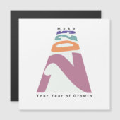 Maak 2025 jouw jaar van groei magnetische uitnodiging (Voorkant / Achterkant)