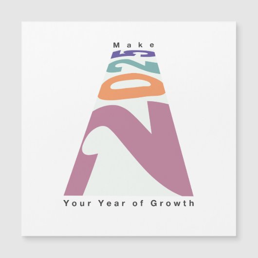 Maak 2025 jouw jaar van groei magnetische uitnodiging (Voorkant)