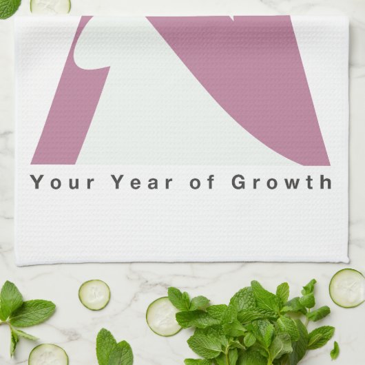 Maak 2025 jouw jaar van groei theedoek (Gevouwen)