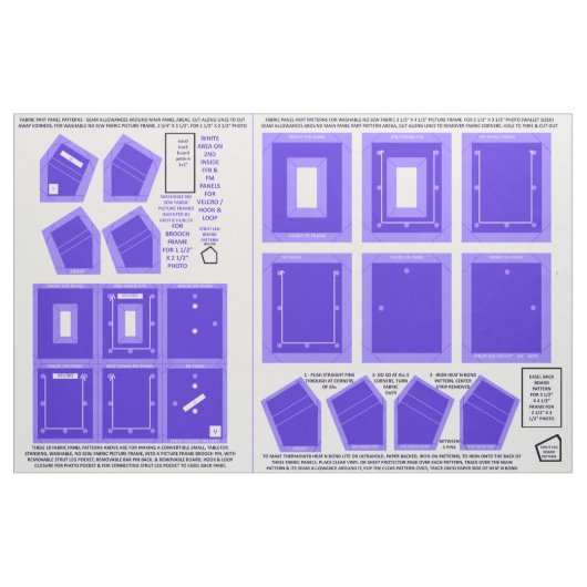 maak 2 wasbare stof op naai - fotoframes (Fat Quarter)