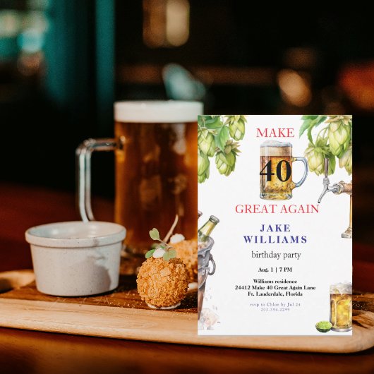 Maak 40 weer geweldig Bier Verjaardagsfeest Kaart