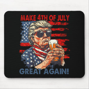 Maak 4 juli weer een geweldige trump Mannen Drink Muismat