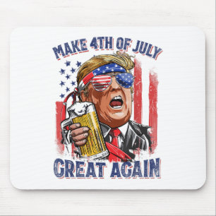 Maak 4 juli weer een geweldige trump Mannen Drink Muismat