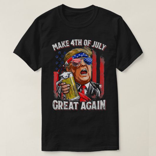 Maak 4 juli weer een grote Amerikaanse vlag B T-shirt (Design voorkant)