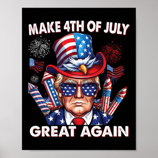Maak 4 juli weer geweldig 4 juli Trump 4 juli Ju Poster (Voorkant)