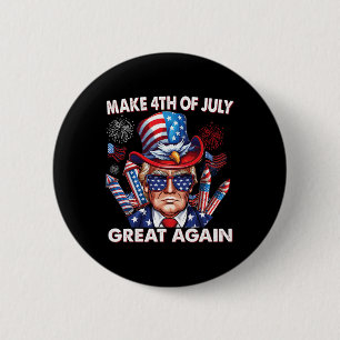 Maak 4 juli weer geweldig 4 juli Trump 4 juli Ju Ronde Button 5,7 Cm