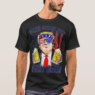 Maak 4 juli weer geweldig, grappige Trump Mannen D T-shirt