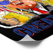 Maak 4 juli weer geweldig Mannen Drink bierplezier Poster (Hoek)