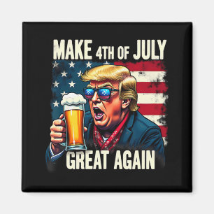 Maak 4 juli weer geweldig Trump Beer Drink 1 Magneet